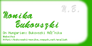 monika bukovszki business card